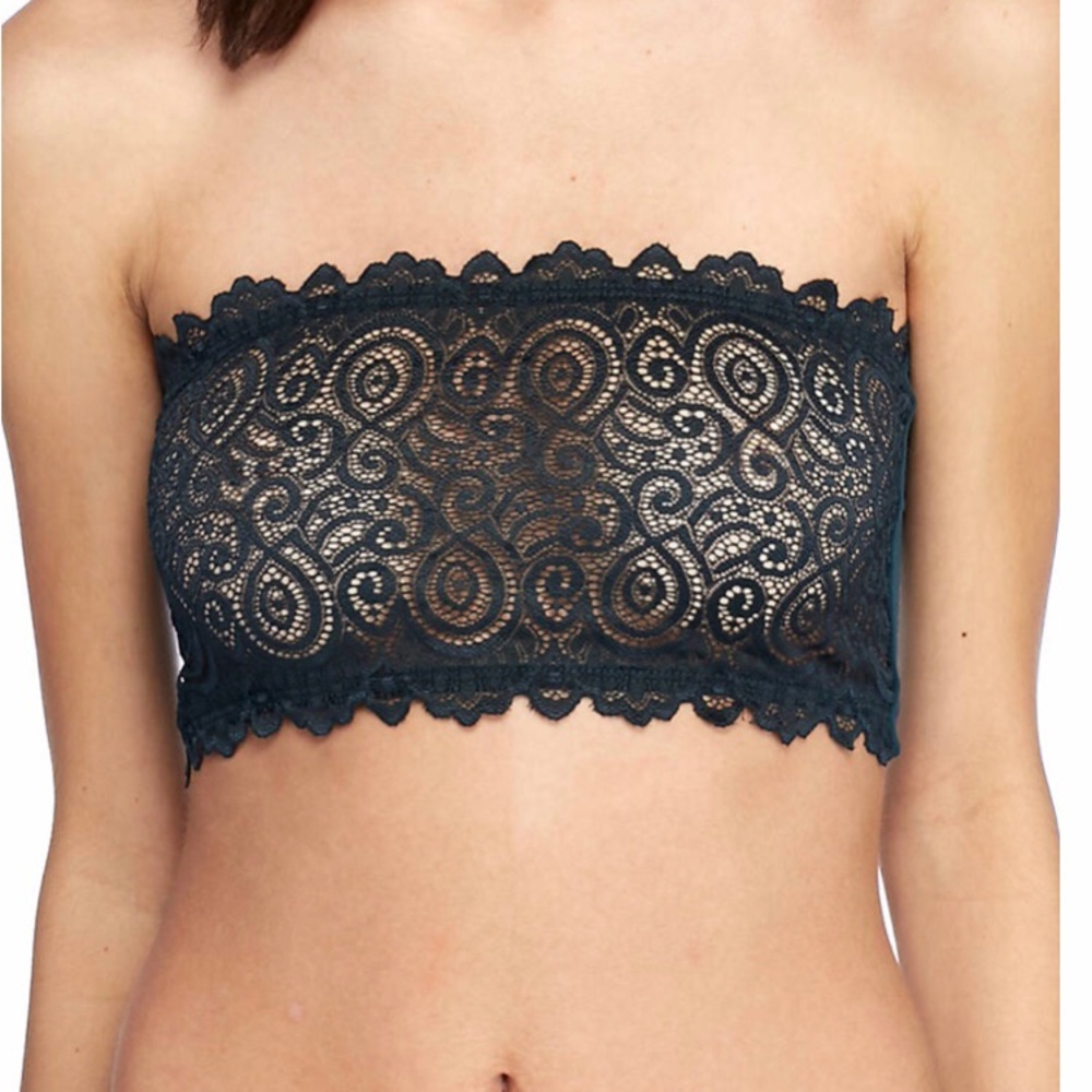 Free People Lace Bandeau in Dark Teal